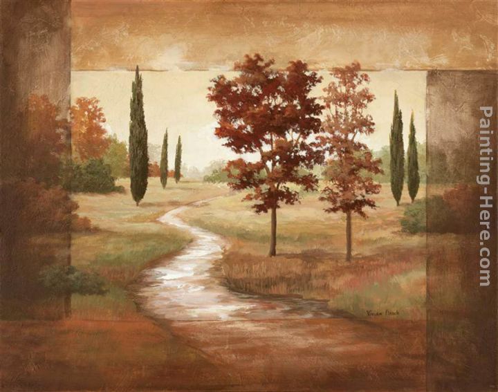 Autumn Scroll I painting - Vivian Flasch Autumn Scroll I art painting